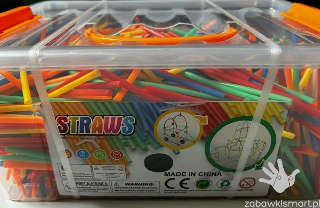 Klocki konstrukcyjne przestrzenne- elastyczne słomki z łącznikami (1200 szt.) - obrazek 4