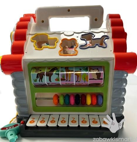 Wielofunkcyjny interaktywny domek, pianinko- sorter