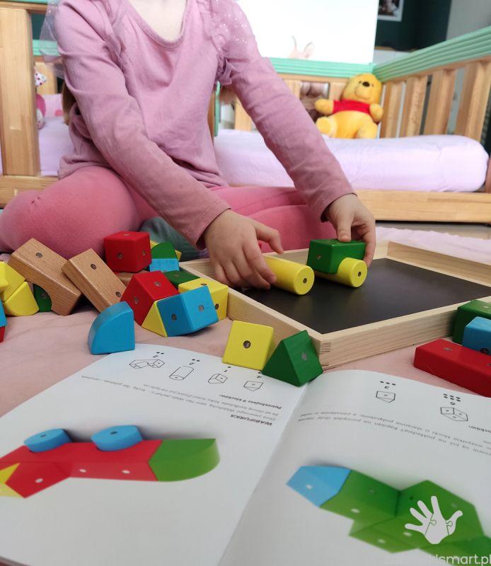 Drewniano- magnetyczne klocki WABI- zestaw 40 elementów - obrazek 5