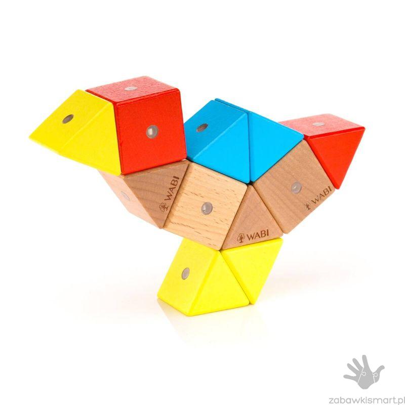 Drewniano- magnetyczne klocki WABI- zestaw 40 elementów - obrazek 11
