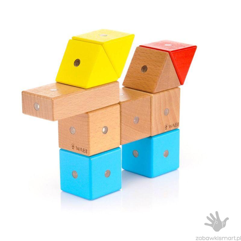 Drewniano- magnetyczne klocki WABI- zestaw 40 elementów - obrazek 8