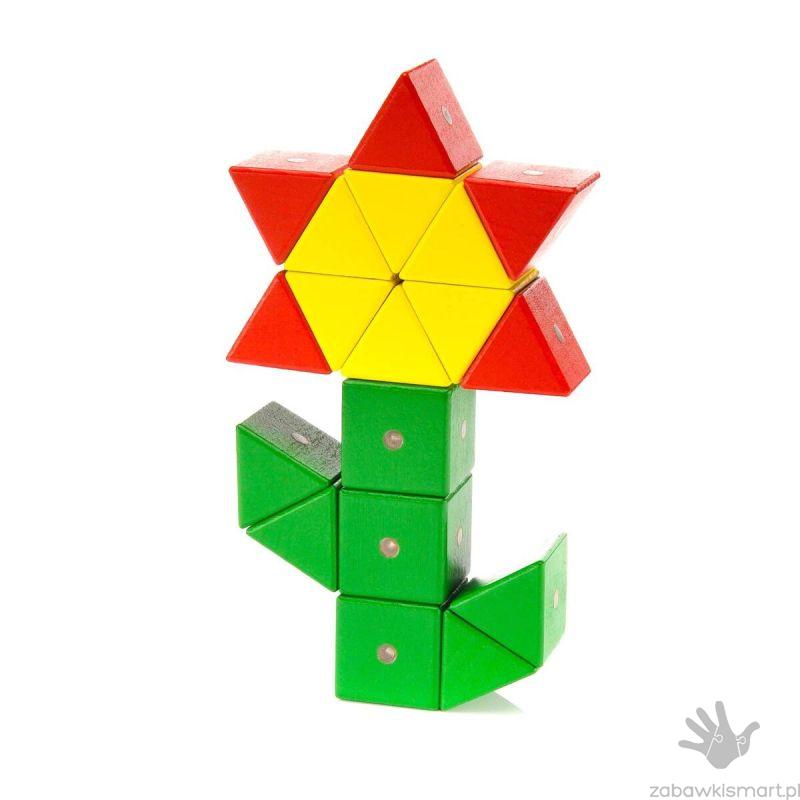 Drewniano- magnetyczne klocki WABI- zestaw 40 elementów - obrazek 6