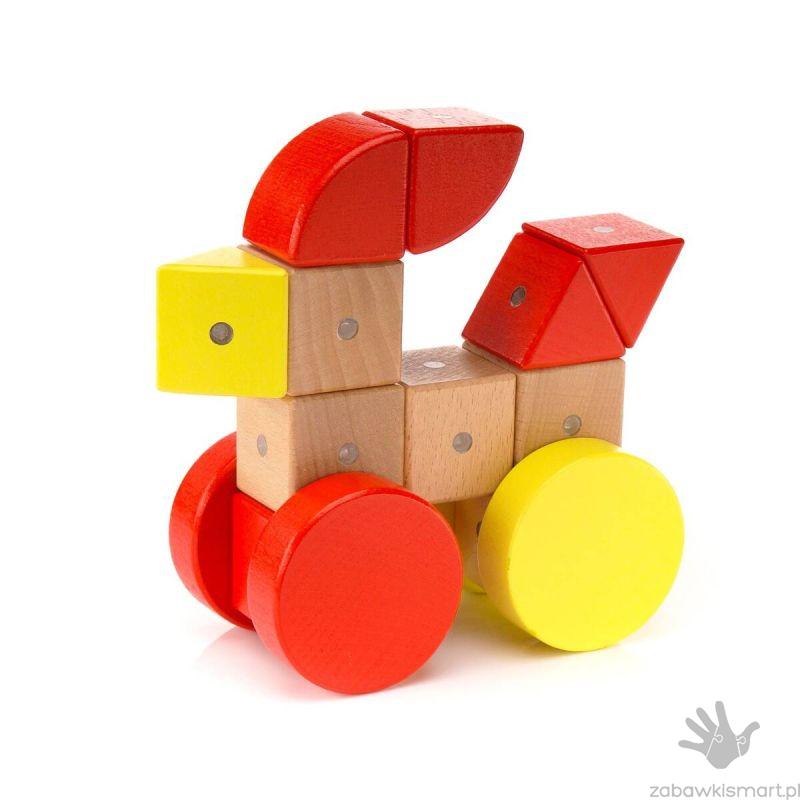 Drewniano- magnetyczne klocki WABI- zestaw 40 elementów - obrazek 7