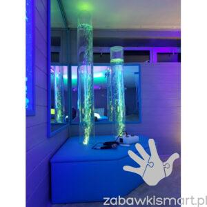 Zestaw dwóch kolumn wodnych w podeście narożnym- sterowane pilotem