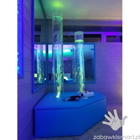 Zestaw dwóch kolumn wodnych w podeście narożnym- sterowane pilotem