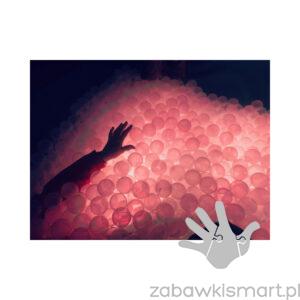 Basen podświetlany biały skaj (200 x 200 x 60 cm) z piłeczkami- sterowany pilotem