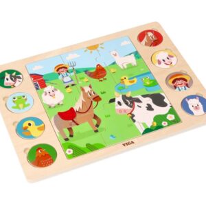 Puzzle i gra odszukaj cień 2 w 1- Farma Viga