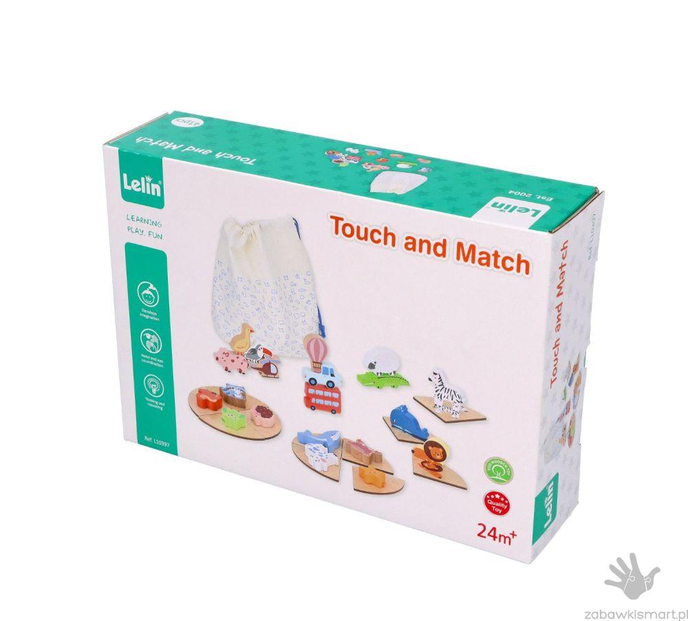 Dotknij i rozpoznaj- drewniana gra sensoryczna Lelin - obrazek 6