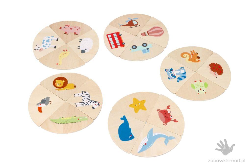 Dotknij i rozpoznaj- drewniana gra sensoryczna Lelin - obrazek 3