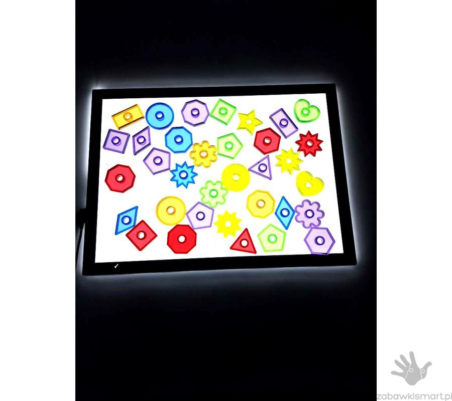 Przezroczyste sznurowane guziki- zestaw 144 elementów do podświetlanego panelu - obrazek 2