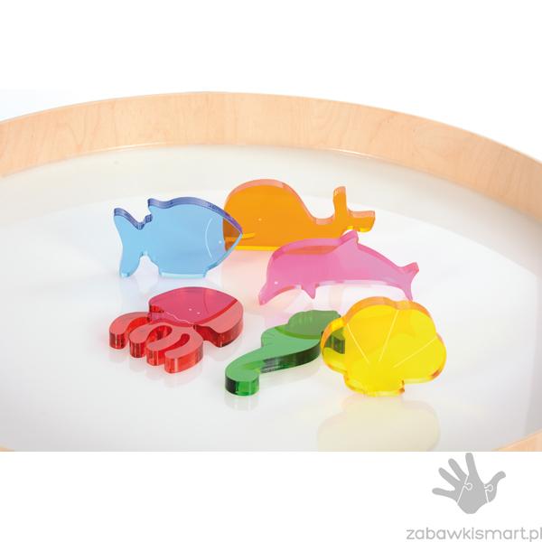 Akrylowe zwierzęta morskie do paneli i stolików podświetlanych- zestaw 6 szt. - obrazek 2