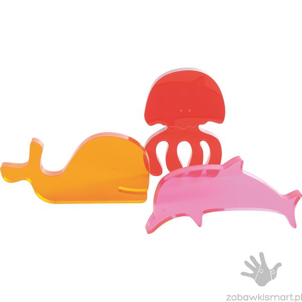 Akrylowe zwierzęta morskie do paneli i stolików podświetlanych- zestaw 6 szt.