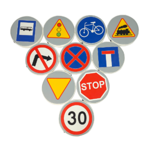 Piankowe poduszki do siedzenia- Znaki drogowe 2 (zestaw 10 szt.)