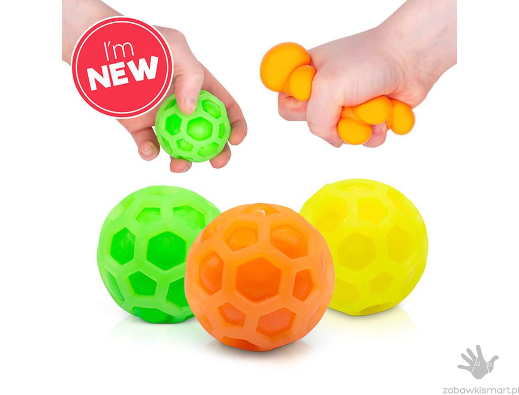 Gniotek w gumowej siatce OneForFun- zestaw 3 szt.