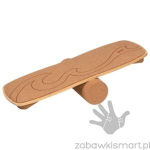 Bambusowa balansująca deska na wałku korkowym Goki- do 120 kg