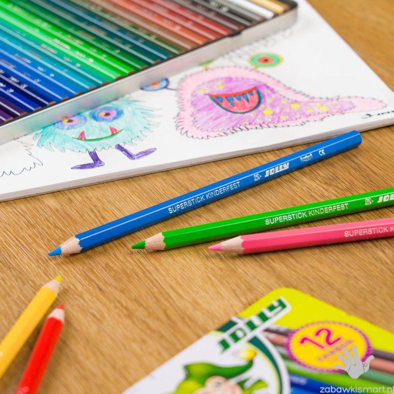 Zestaw grupowy kredek w drewnianym pudełku Jolly (144 szt.) - obrazek 5