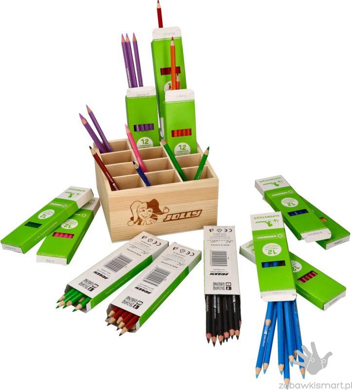 Zestaw grupowy kredek w drewnianym pudełku Jolly (144 szt.) - obrazek 6