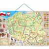 Magnetyczna mapa Polski 3w1- Woody
