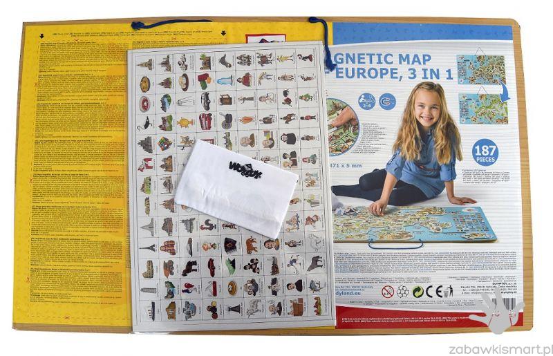 Magnetyczna mapa Europy XXXL- Woody - obrazek 5