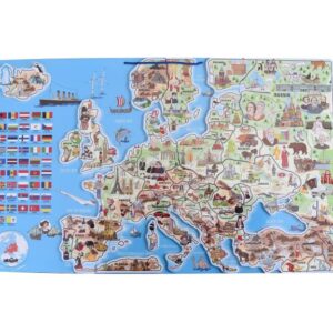 Magnetyczna mapa Europy XXXL- Woody