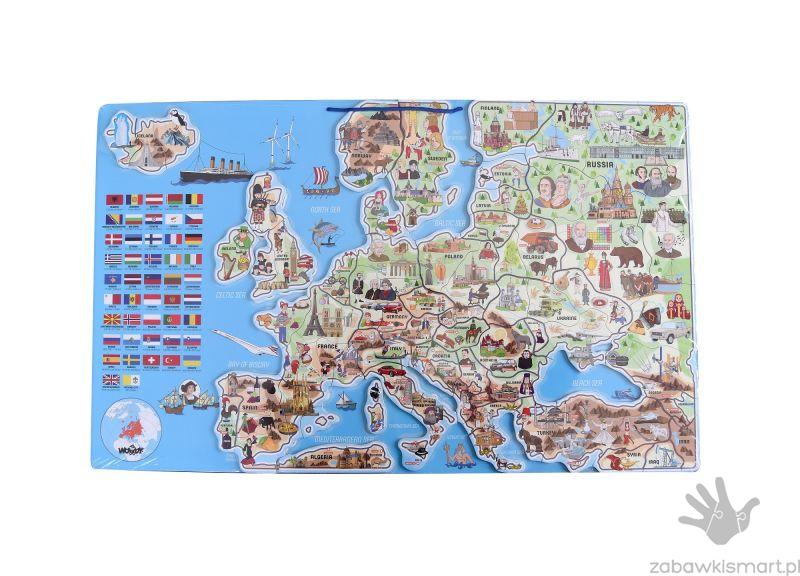 Magnetyczna mapa Europy XXXL- Woody
