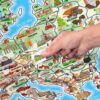 Magnetyczna mapa Europy XXXL- Woody - obrazek 3
