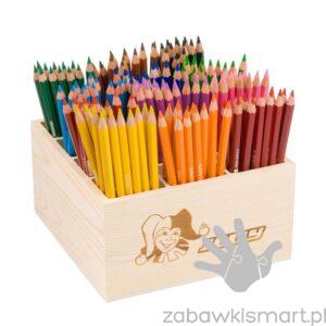 Zestaw grupowy kredek w drewnianym pudełku Jolly (144 szt.)