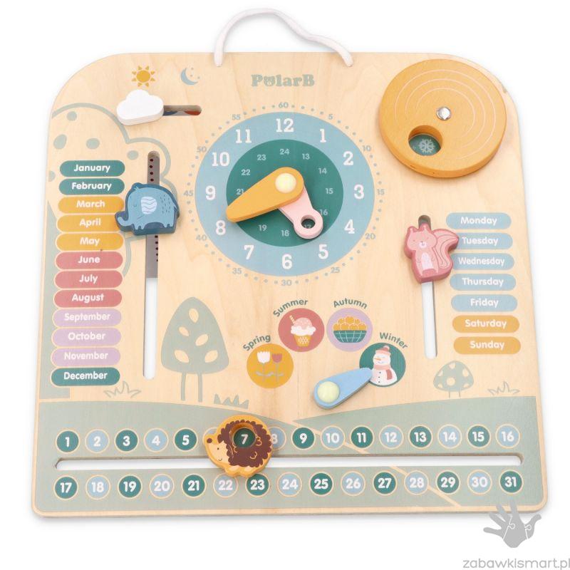 Drewniany kalendarz i zegar PolarB- VIGA - obrazek 3