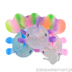 Gniotek Robetoy- żelowa rybka z brokatem