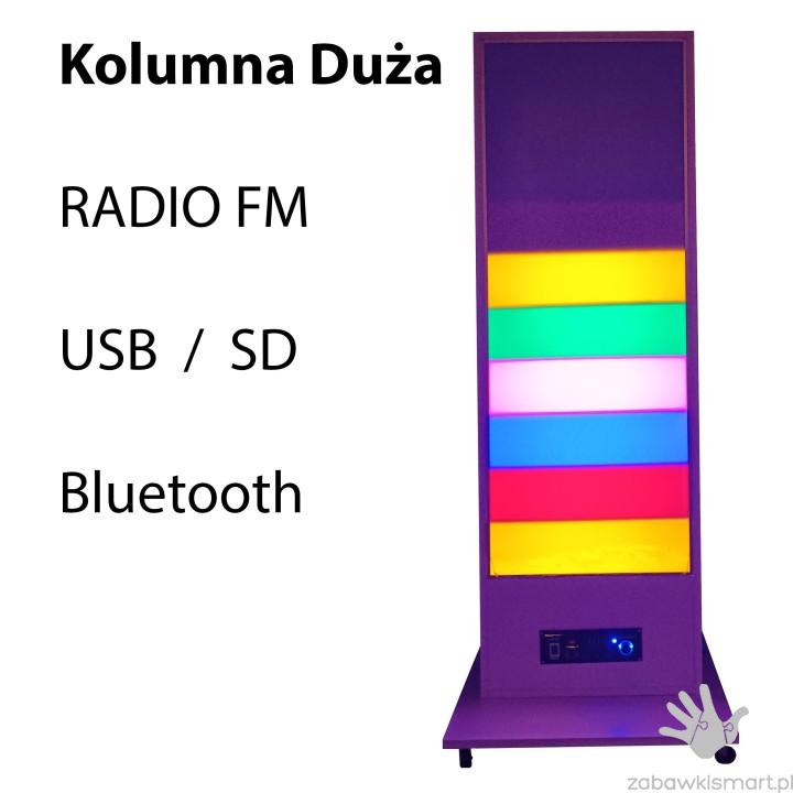 Duża kolumna świetlna z mikrofonami- wersja rozszerzona (Bluetooth/ FM) - obrazek 2