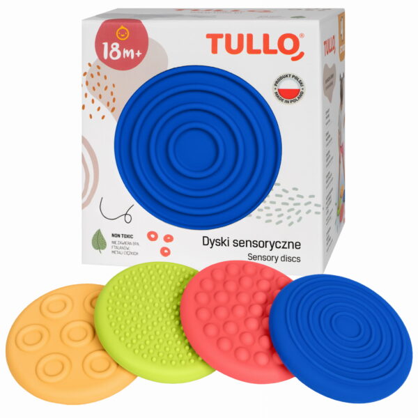 Dyski sensoryczne Tullo różne faktury- zestaw 4 szt.