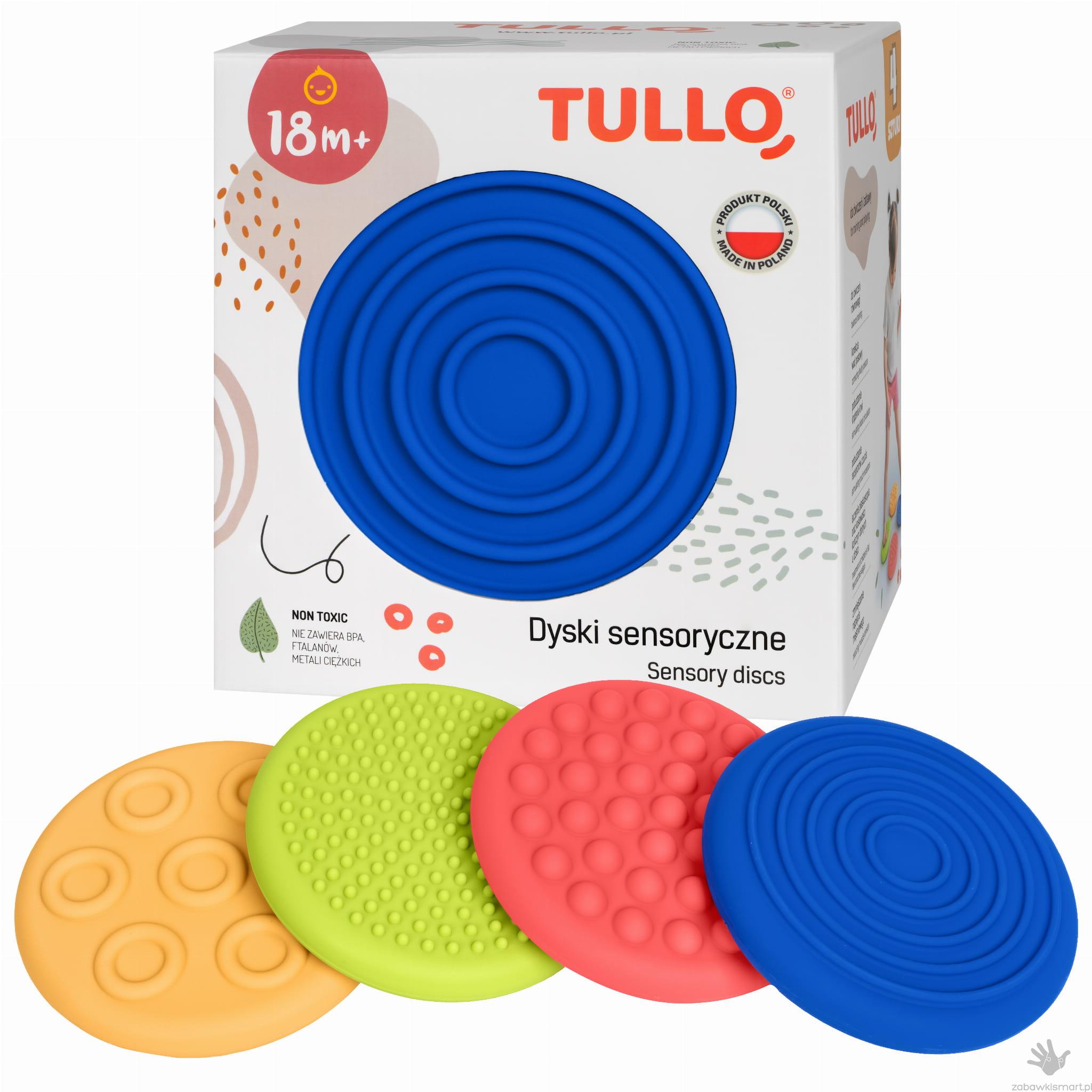 Dyski sensoryczne Tullo różne faktury- zestaw 4 szt.