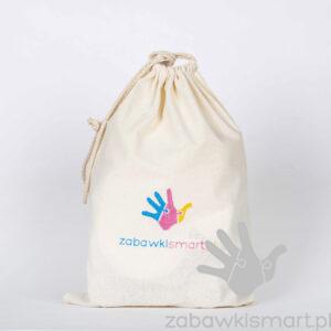 Worek z materiału ze sznurkiem