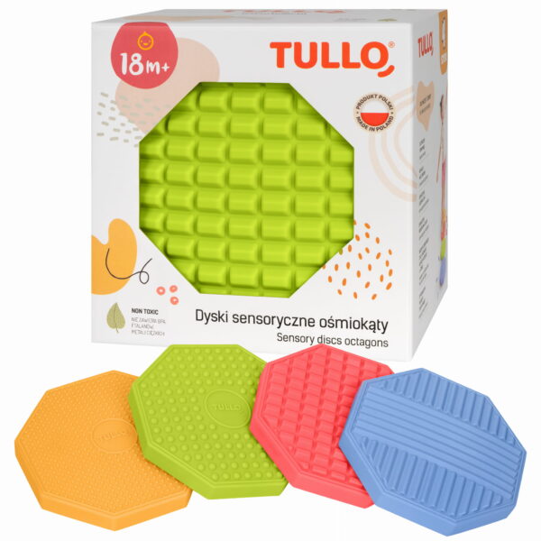 Dyski sensoryczne Tullo ośmiokąty- zestaw 4 szt.