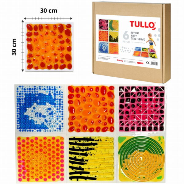 Fakturowe płytki sensoryczne Tullo (30x30 cm)- zestaw 6 szt.