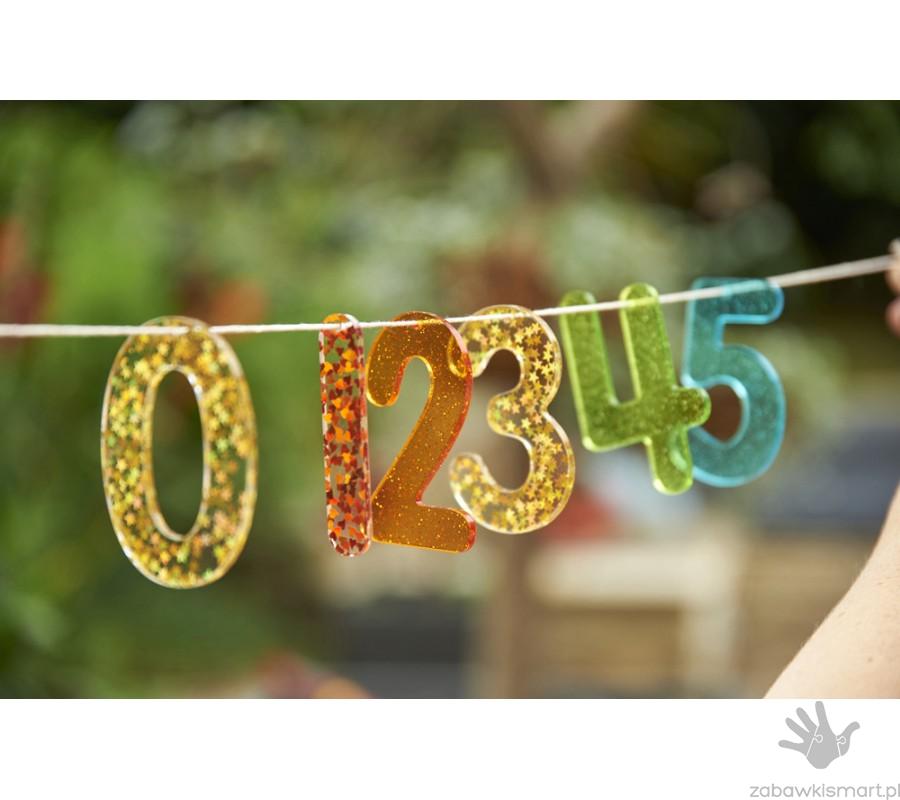 Tęczowe brokatowe cyfry TickiT - obrazek 4