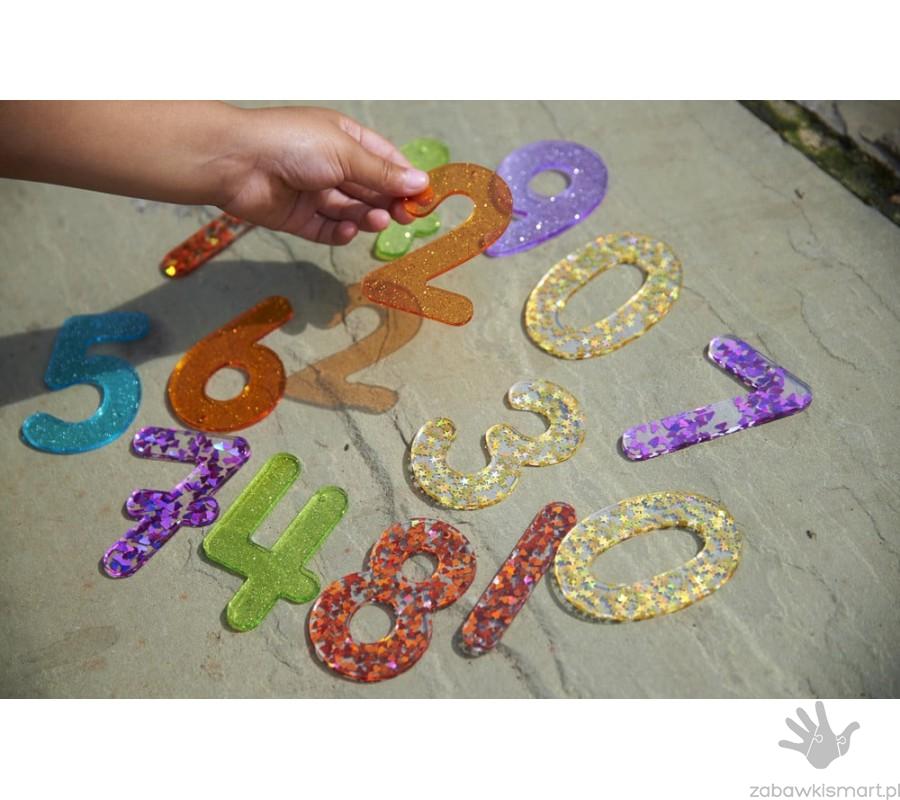 Tęczowe brokatowe cyfry TickiT - obrazek 3