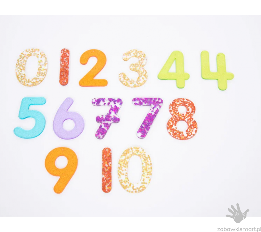 Tęczowe brokatowe cyfry TickiT - obrazek 2