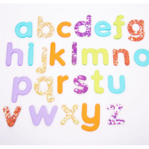 Tęczowe brokatowe litery TickiT