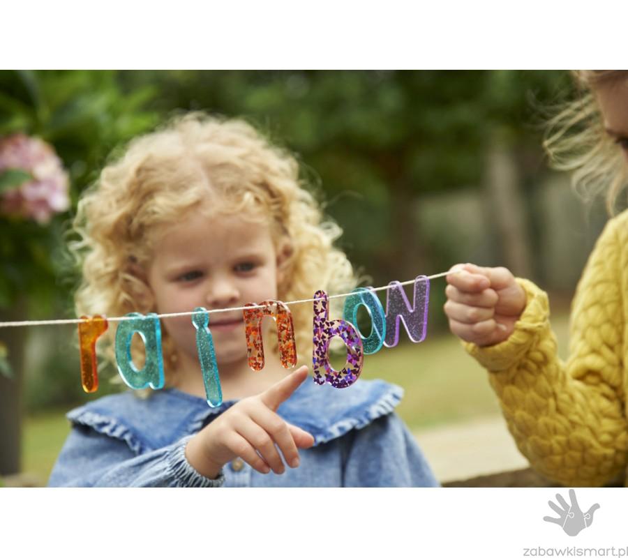 Tęczowe brokatowe litery TickiT - obrazek 3