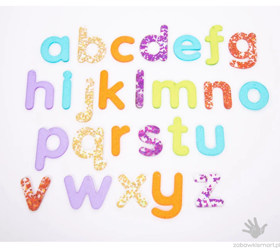 Tęczowe brokatowe litery TickiT