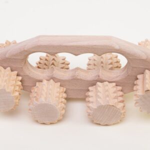 Masażer do ciała ręczny, drewniany- roller do masażu