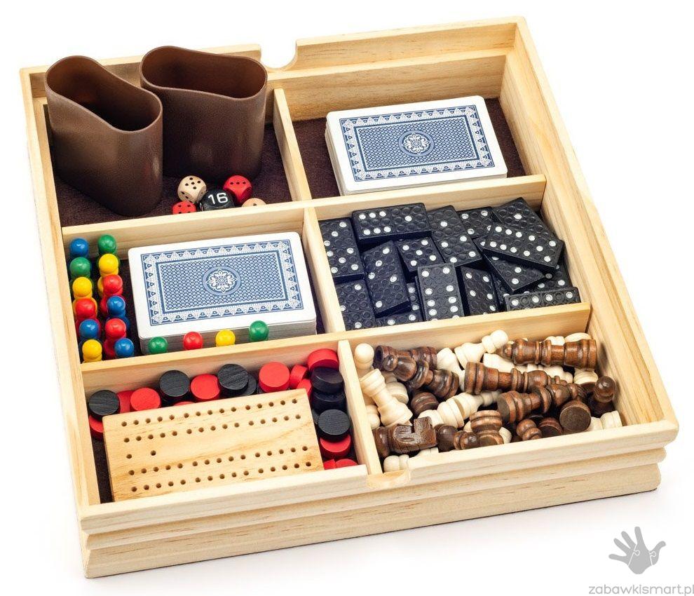 Zestaw gier w drewnianym pudełku- WOODY - obrazek 2