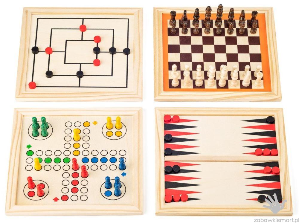 Zestaw gier w drewnianym pudełku- WOODY