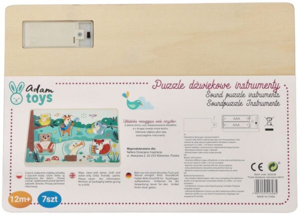 Puzzle z dźwiękiem AdamToys- Instrumenty muzyczne - obrazek 6