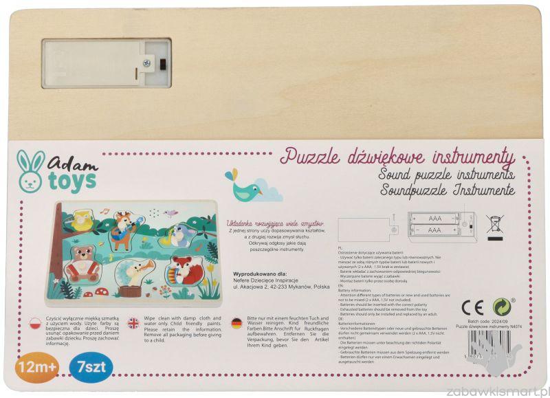 Puzzle z dźwiękiem AdamToys- Instrumenty muzyczne - obrazek 6