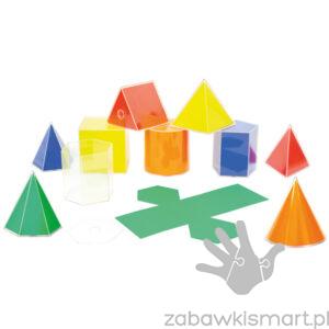 Duże geometryczne bryły z siatkami- zestaw 10 szt. (Eduplay)