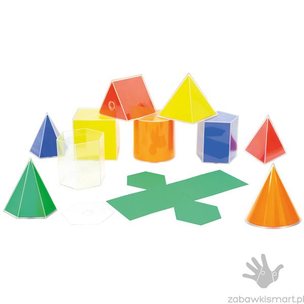 Duże geometryczne bryły z siatkami- zestaw 10 szt. (Eduplay)