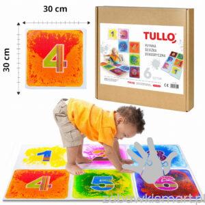 Sensoryczne płytki z cieczą Tullo (30x30 cm)- zestaw 6 szt. CYFRY