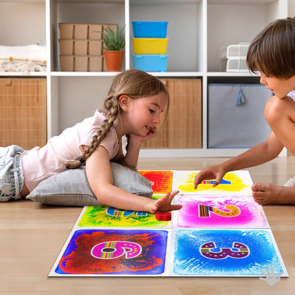 Sensoryczne płytki z cieczą Tullo (30x30 cm)- zestaw 6 szt. CYFRY - obrazek 5